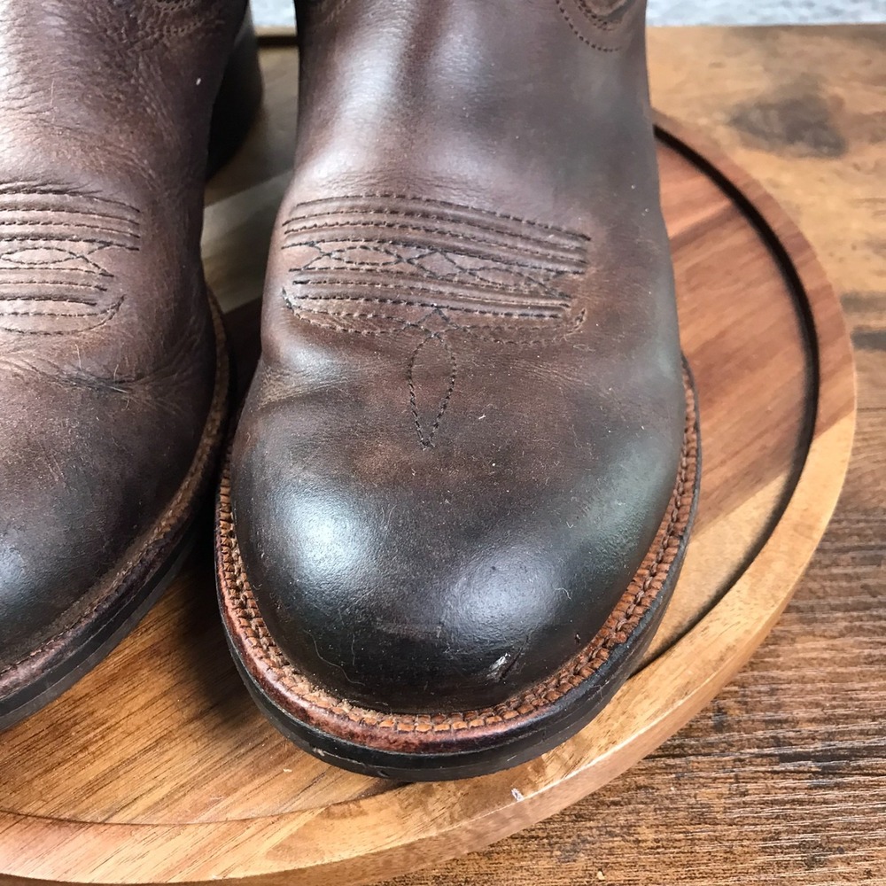 Twisted X Western Boots Mens 10.5D Dark Brown Leather Cowboy Rodeo *FLAW* - Picture 6 of 16